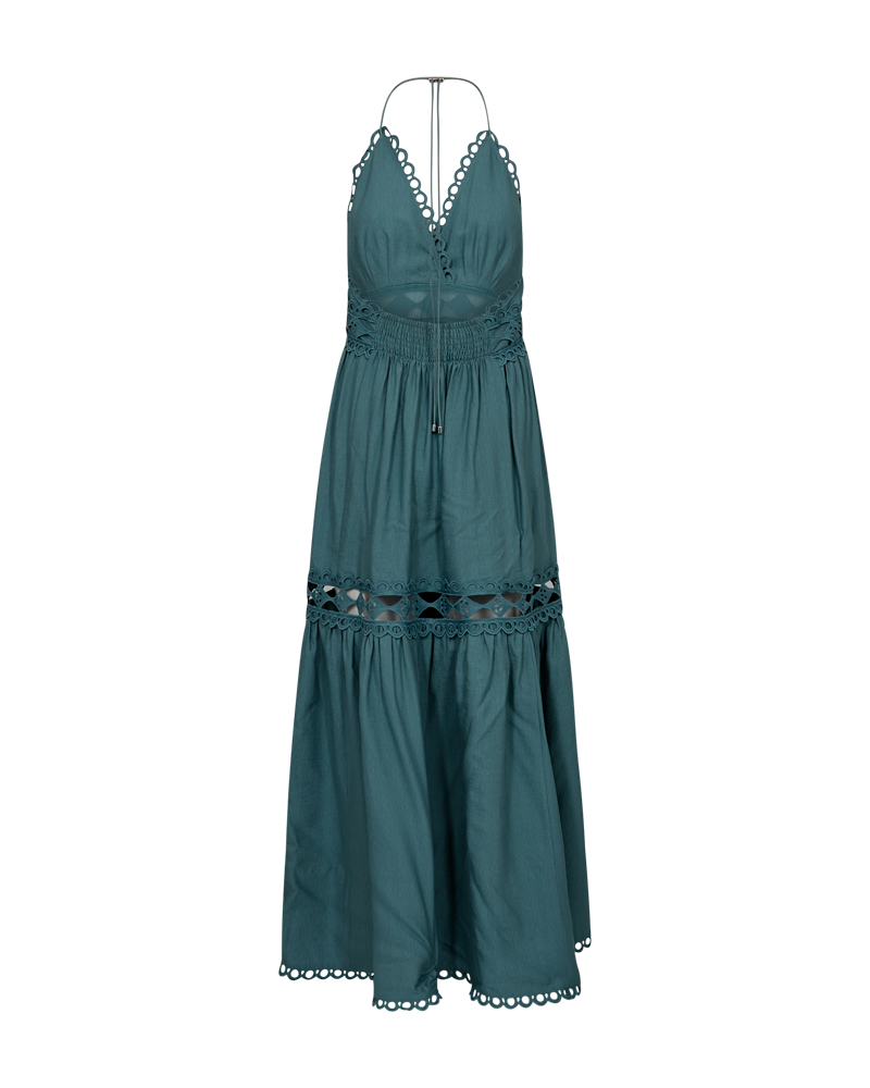 Cmasleah-jurk met snij-en-sew kant in blauw