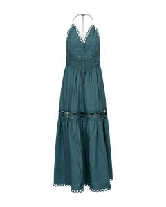 Cmasleah-jurk met snij-en-sew kant in blauw