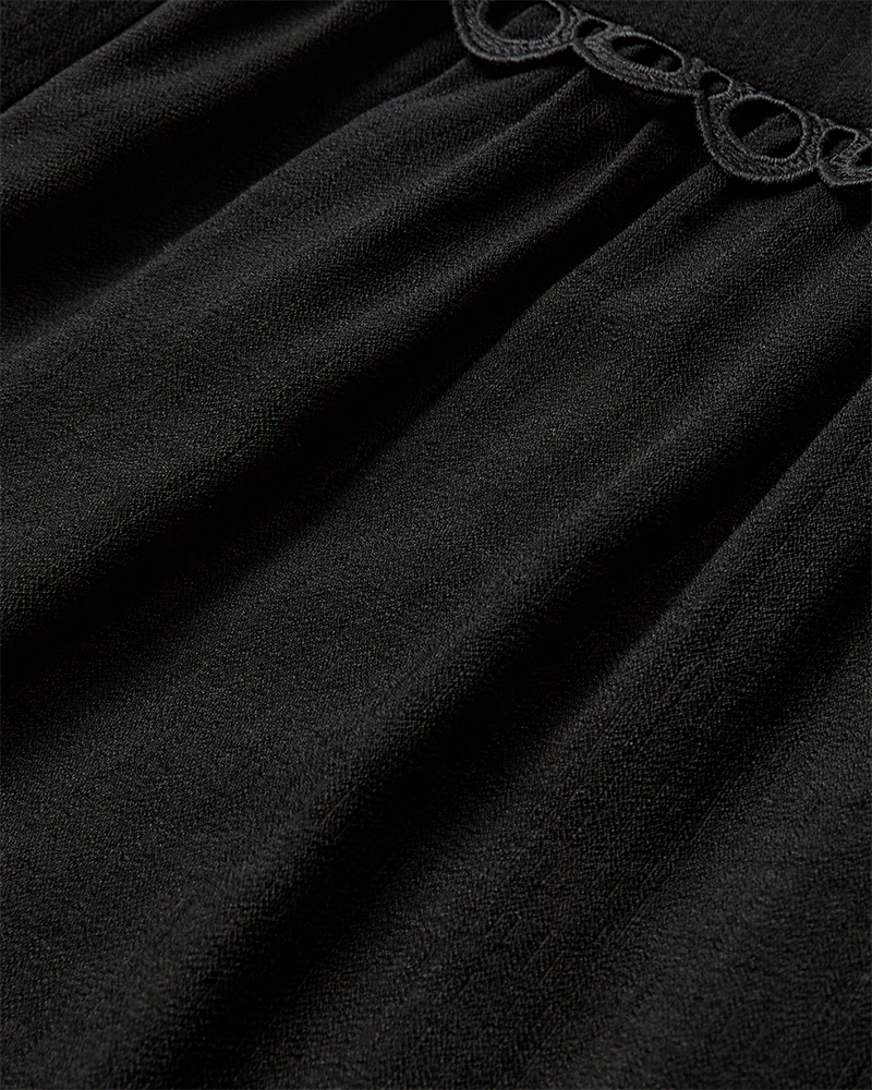 Cmasleah-rok met knip-en-sew kant in zwart