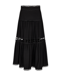 Cmasleah-rok met knip-en-sew kant in zwart