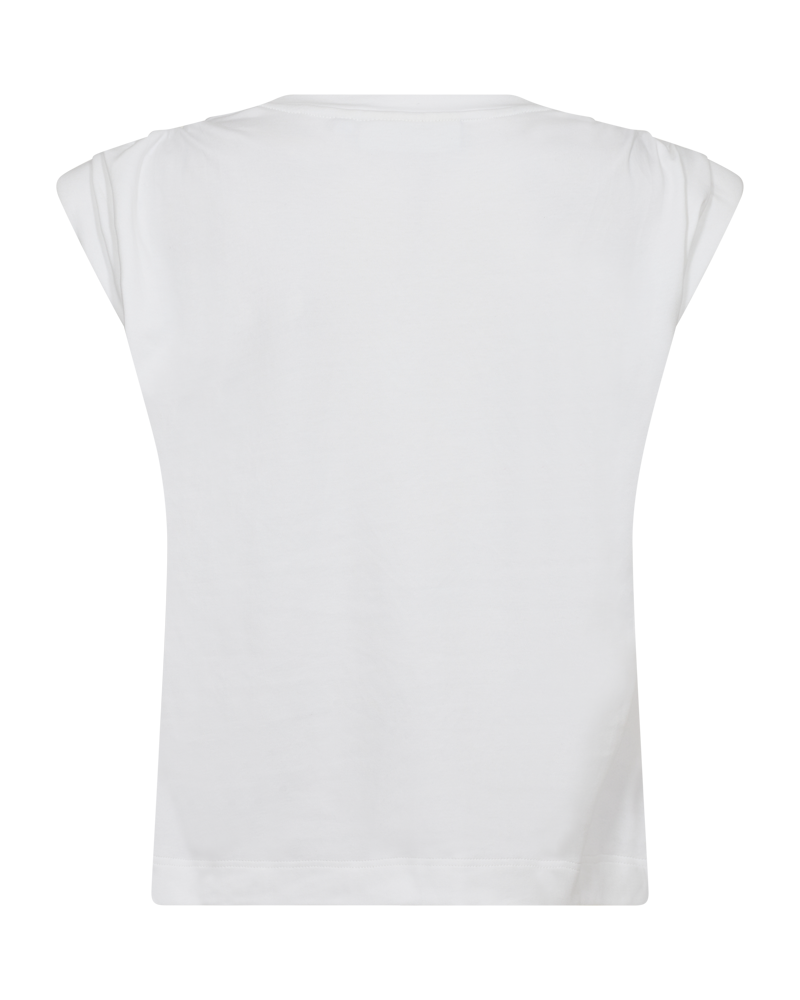 CMMUSE - T -shirt met steentjes in het wit