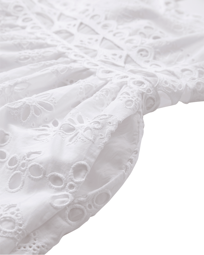 Cmgia - jurk met kant in wit