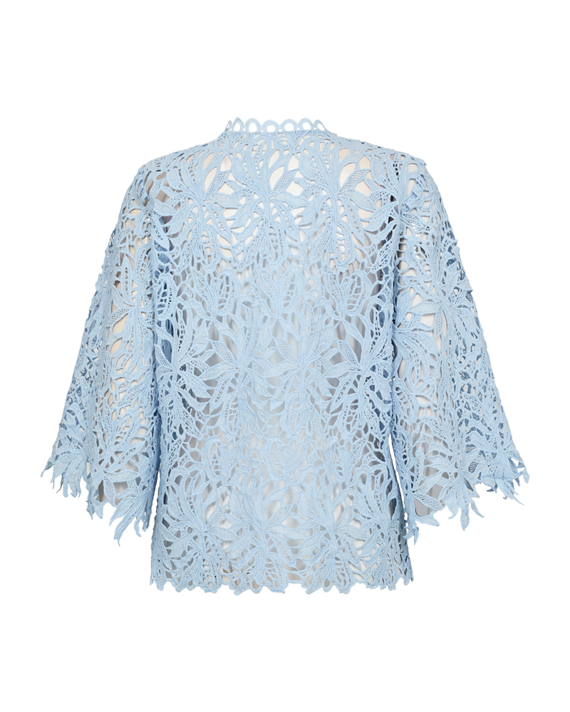 CMMALUKY - SHIRT WITH ALLOVER LACE IN BLUE
