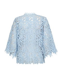 CMMALUKY - SHIRT WITH ALLOVER LACE IN BLUE