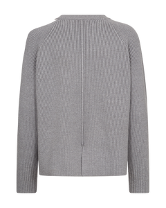 Cmcolin - rib gebreide pullover in grijs
