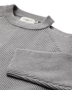 Cmcolin - rib gebreide pullover in grijs