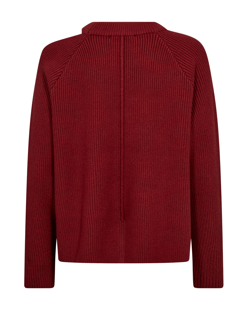 Cmcolin - geribbelde pullover in rood