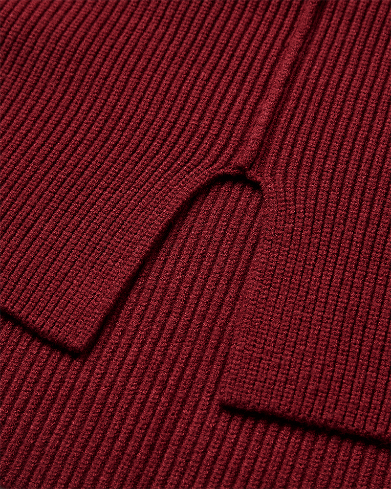 Cmcolin - geribbelde pullover in rood