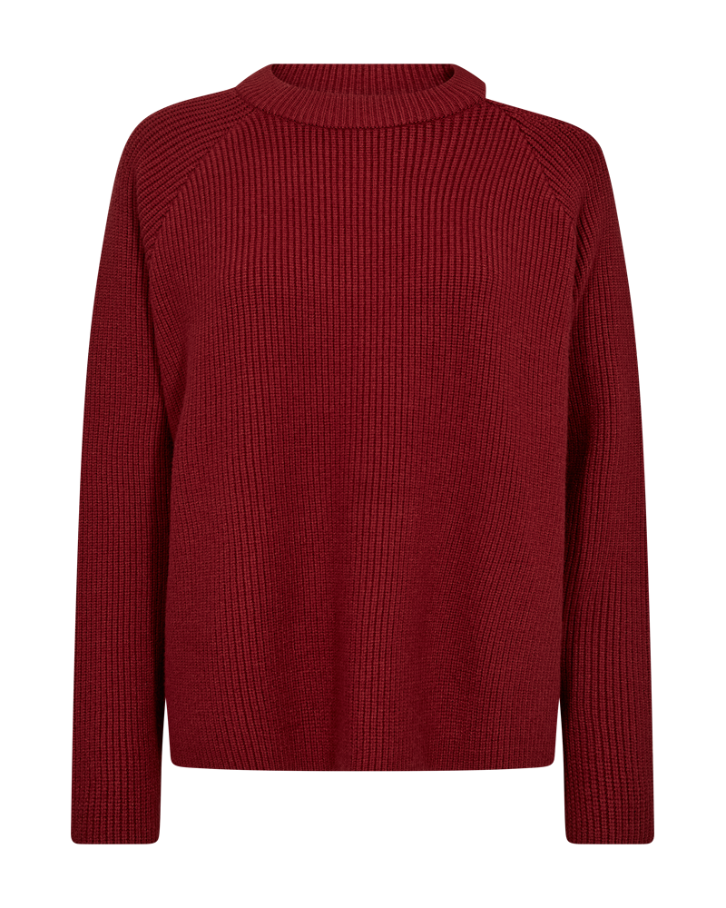Cmcolin - geribbelde pullover in rood