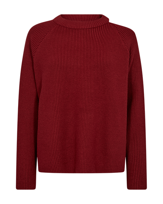 Cmcolin - geribbelde pullover in rood