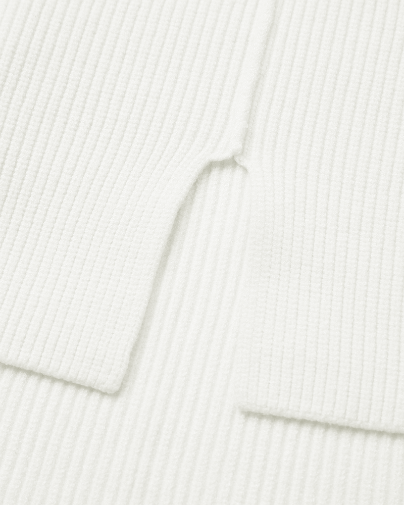Cmcolin - geribbelde pullover in off -wit