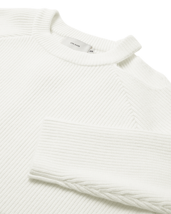 Cmcolin - geribbelde pullover in off -wit