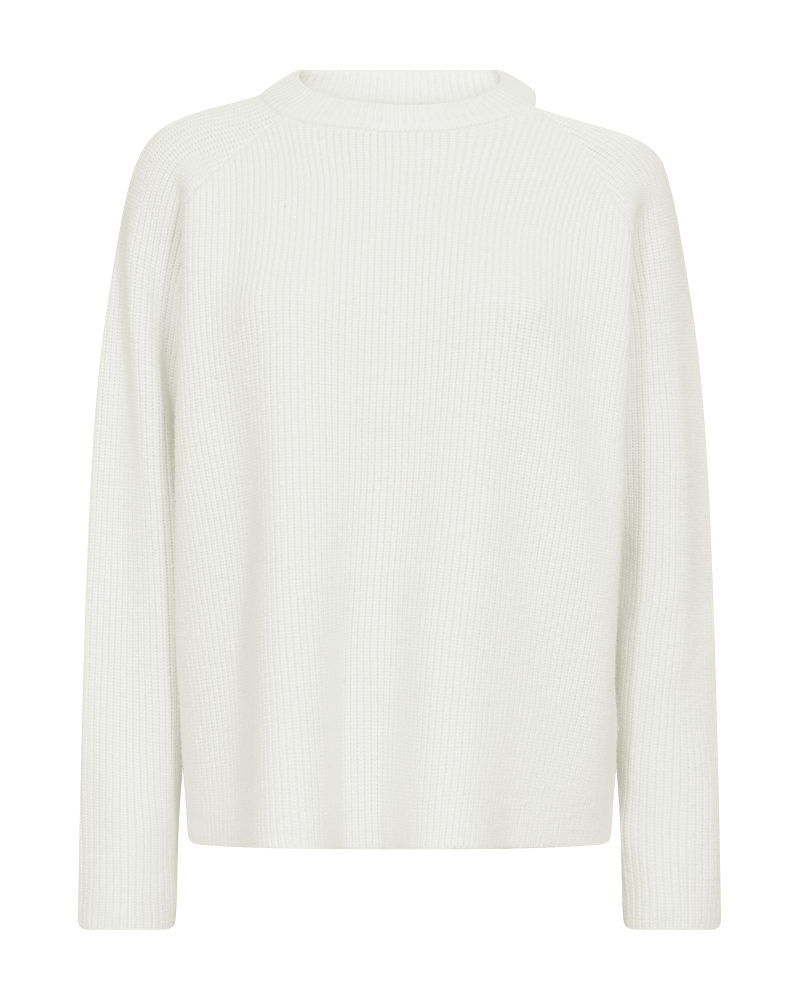 Cmcolin - geribbelde pullover in off -wit