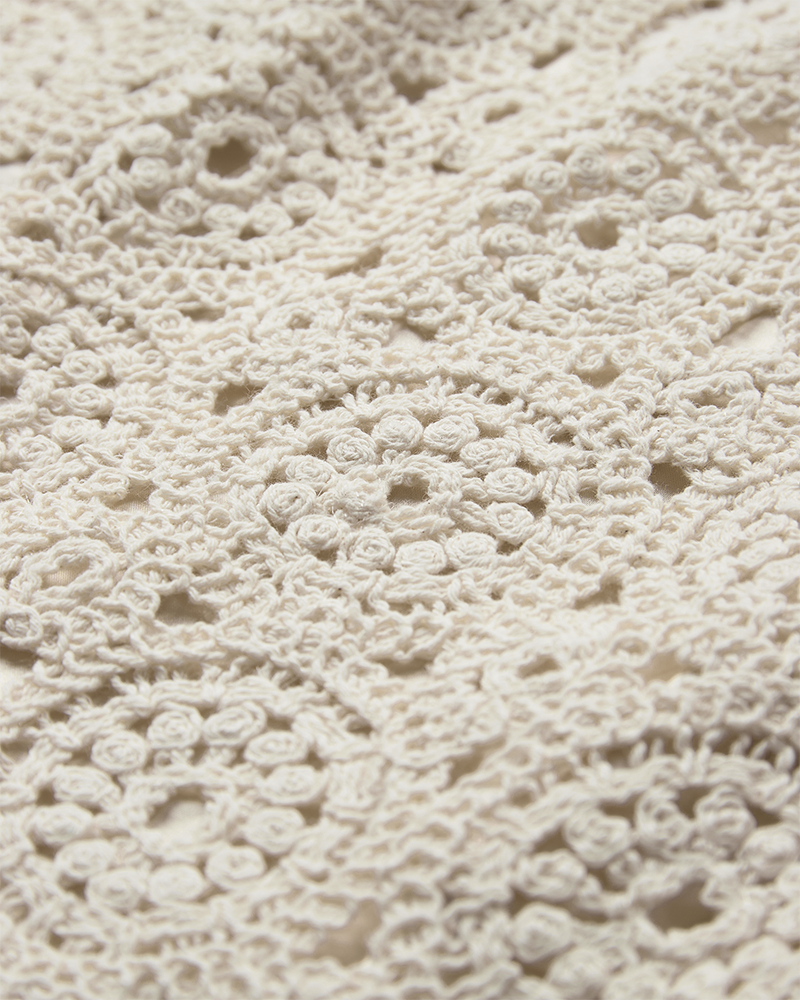 Cmcrochet - broek met haakpatroon in beige