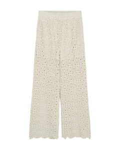 Cmcrochet - broek met haakpatroon in beige