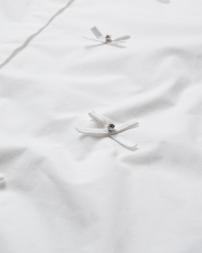 CMVATAN - SHIRT WITH BOWS IN WHITE