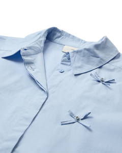 CMVATAN - SHIRT WITH BOWS IN BLUE