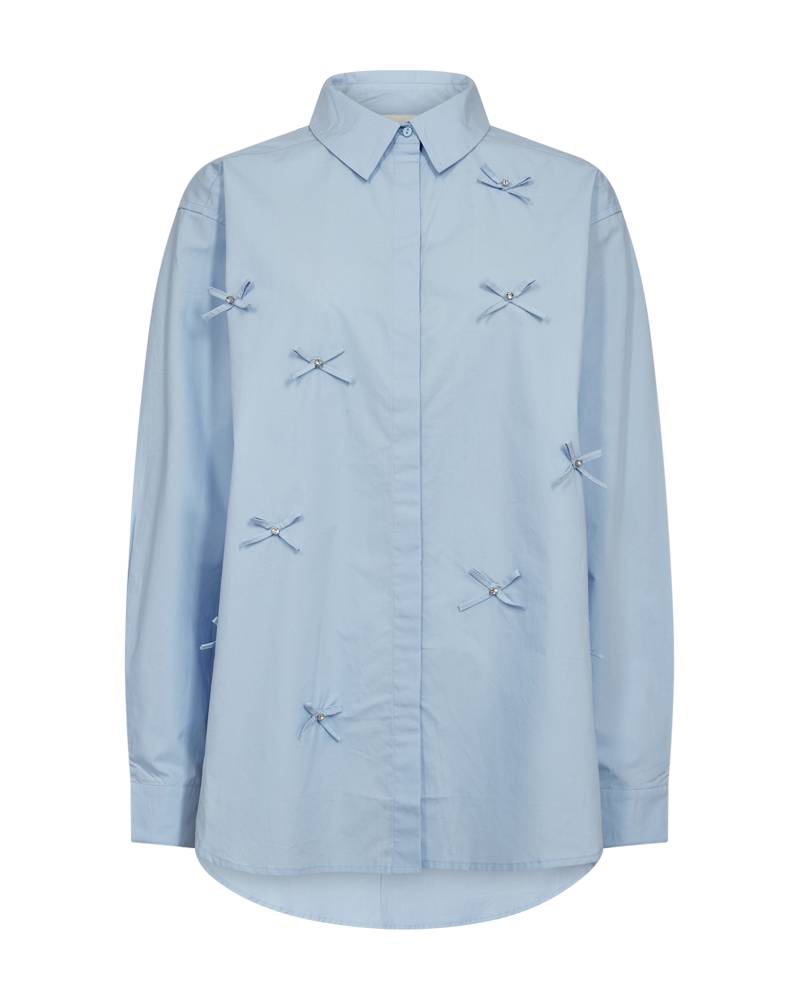 CMVATAN - SHIRT WITH BOWS IN BLUE