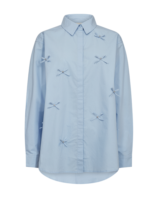 CMVATAN - SHIRT WITH BOWS IN BLUE