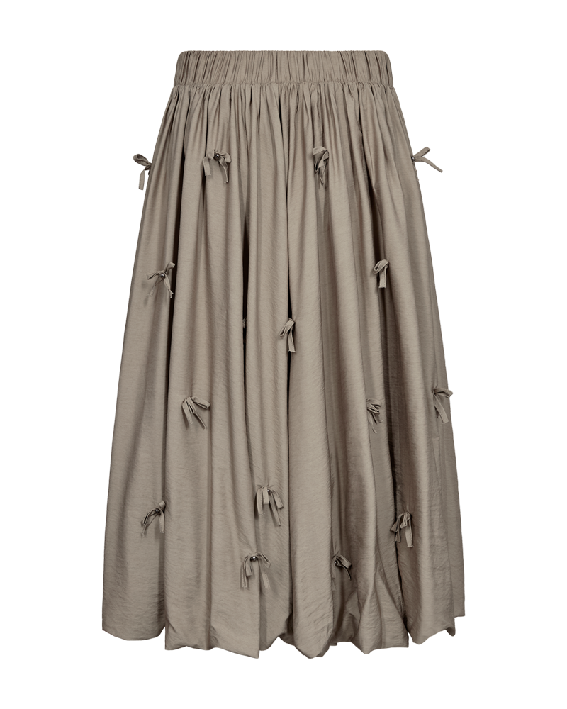 CMSARINA - Ballonrok met genaaide bogen in beige