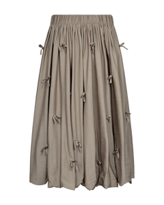 CMSARINA - Ballonrok met genaaide bogen in beige