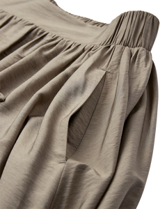 CMSARINA - Ballonrok met genaaide bogen in beige