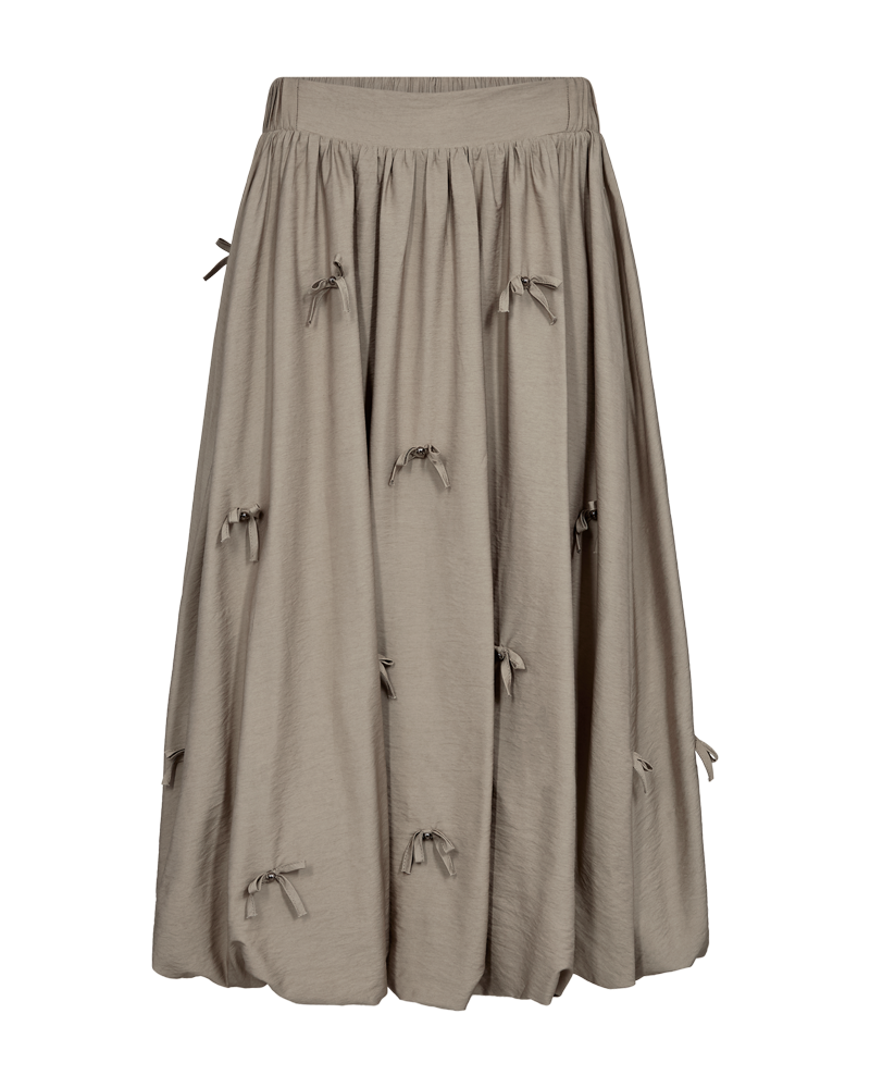 CMSARINA - Ballonrok met genaaide bogen in beige