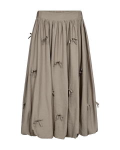 CMSARINA - Ballonrok met genaaide bogen in beige