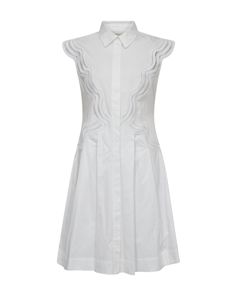 Cmshirley-Shirt-jurk met geknipte kant in het wit in het wit