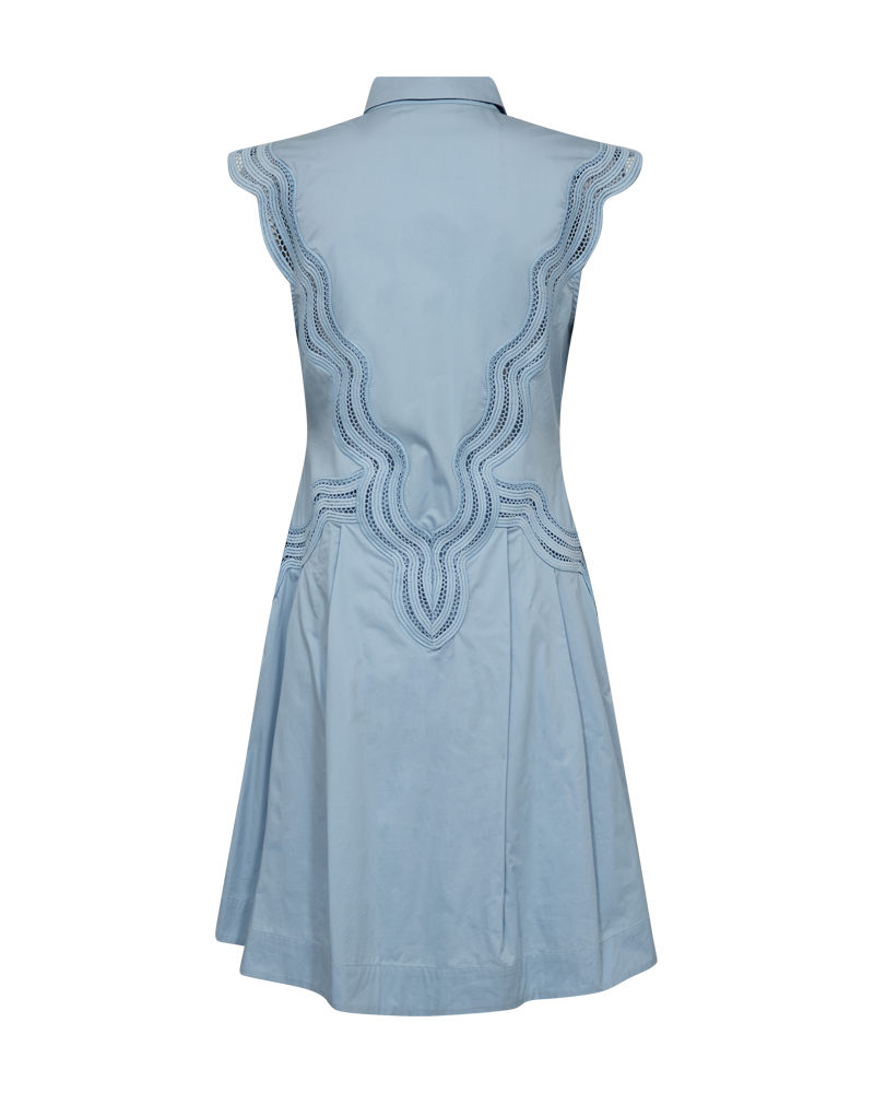 Cmshirley-Shirt-jurk met knip-en-sew kant in blauw