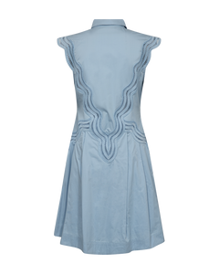 Cmshirley-Shirt-jurk met knip-en-sew kant in blauw
