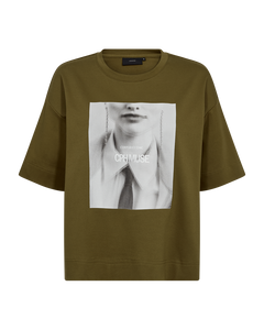 CMMUSE - T-SHIRT IN KHAKI GREEN