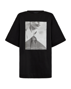 CMMUSE - T-SHIRT WITH PRINT IN BLACK