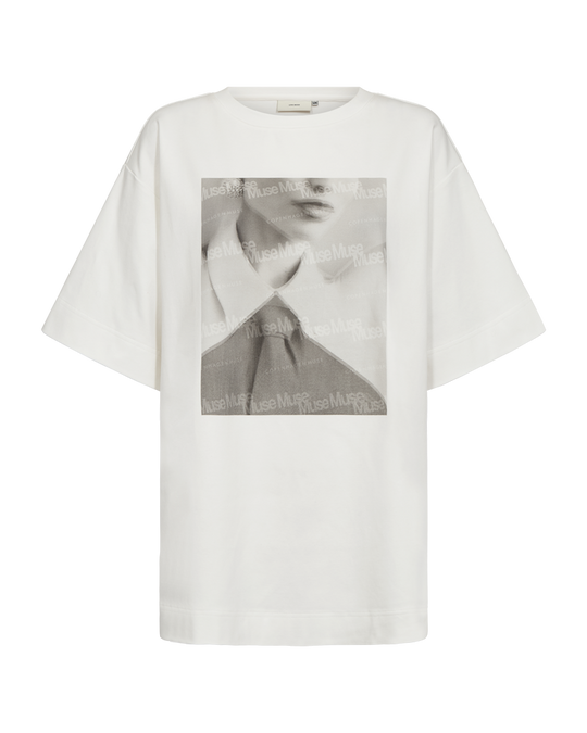 CMMUSE-T-shirt met afdrukken in off-white
