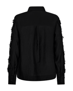 CMMOLLY - SHIRT WITH LACE IN BLACK