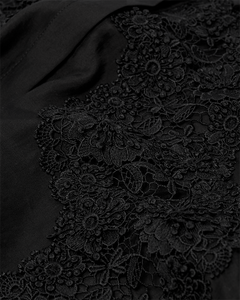 CMMOLLY - SHIRT WITH LACE IN BLACK