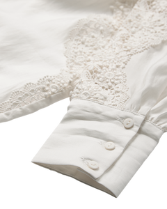 CMMOLLY - SHIRT WITH LACE IN OFF-WHITE