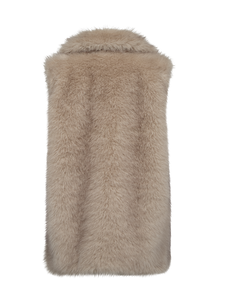 Cmplushy - faux bont vest in beige