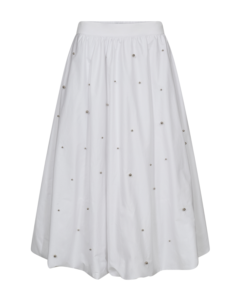 Cmshirley - Ballonrok met kralen in het wit