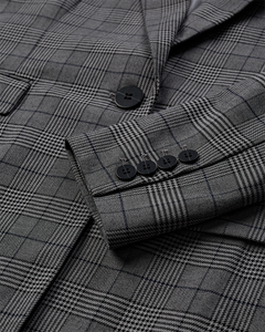 CMTailor - Blazer gecontroleerd in zwart en blauw