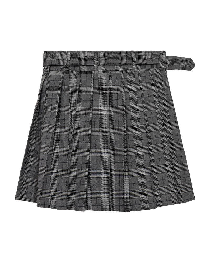 CMTailor - Gecontroleerde rok met plooien in zwart en blauw