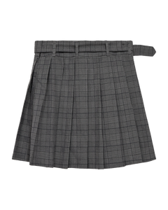 CMTailor - Gecontroleerde rok met plooien in zwart en blauw