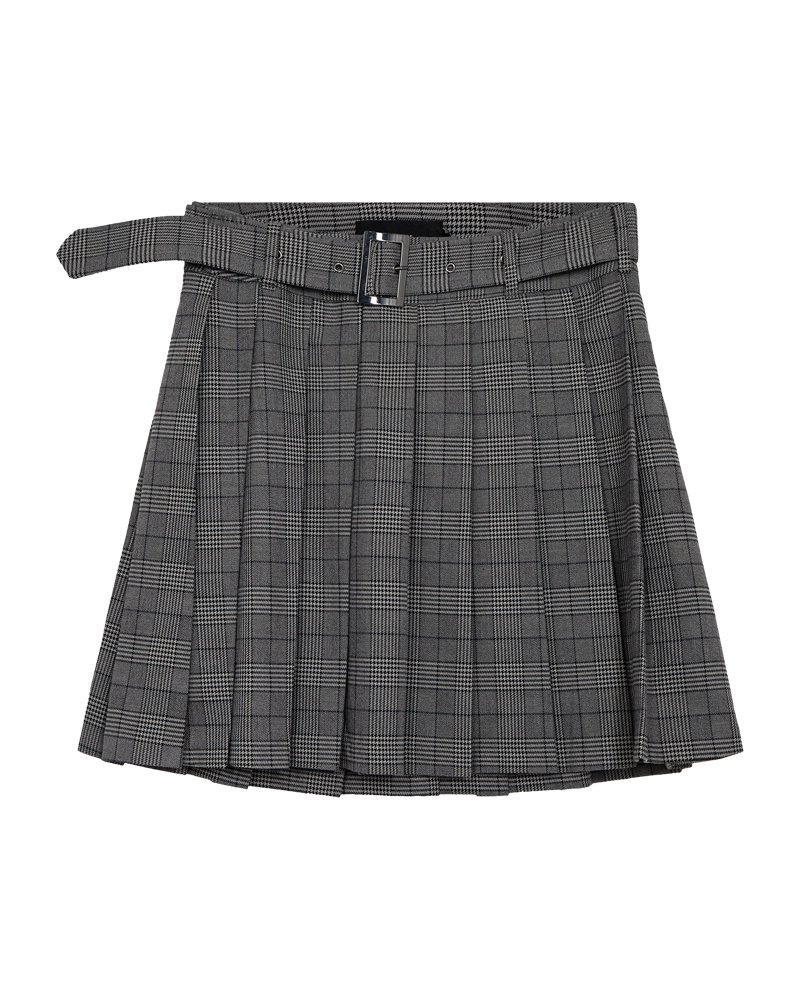 CMTailor - Gecontroleerde rok met plooien in zwart en blauw