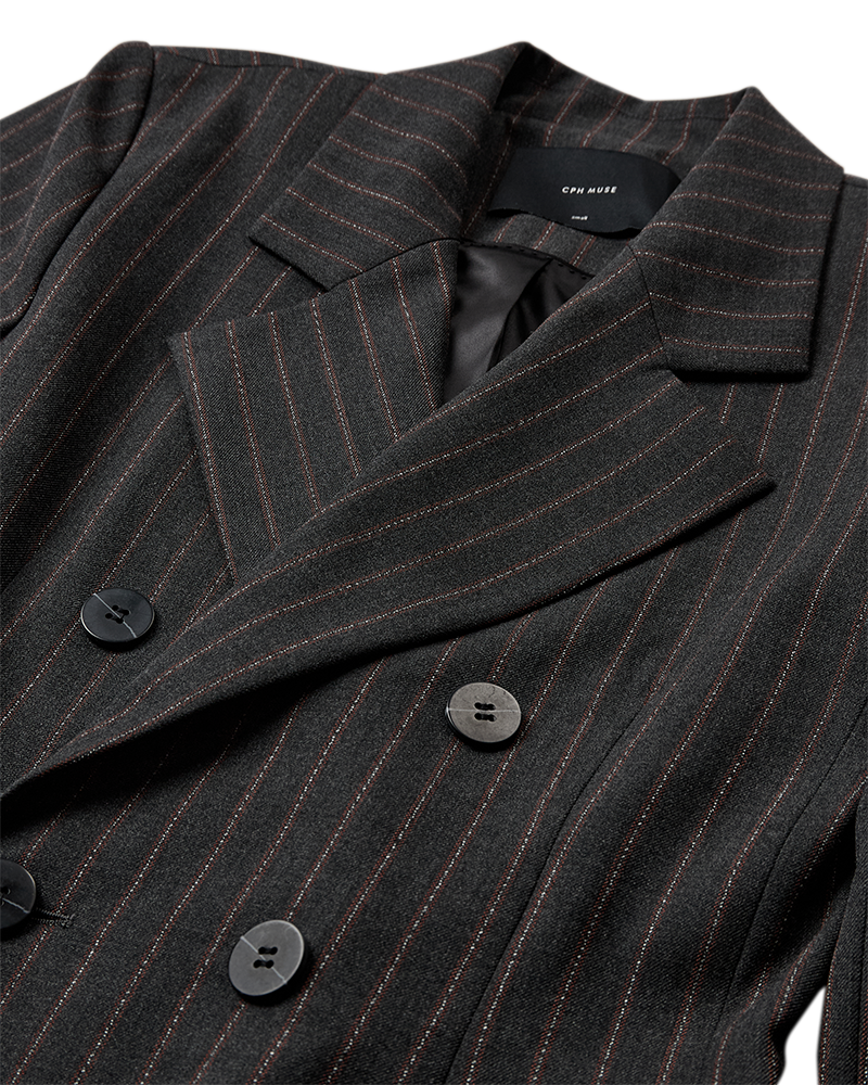CMTailor - blazer met dubbele borsten in zwart en rood