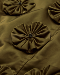 Cmtino - Rok met bloemendecoraties in Khaki Green
