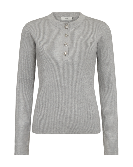 CMVERA - PULLOVER WITH BUTTONS IN GREY