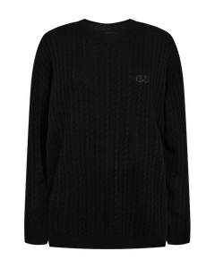 CMCASHA - Pullover met geborduurd logo -detail in het zwart