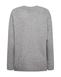 CMCASHA - Pullover met logo -details in grijs