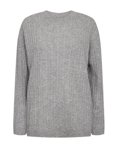 CMCASHA - Pullover met logo -details in grijs