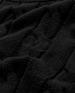 CMKOTOM - Cable Knit -pullover met geborduurd logo -detail in het zwart